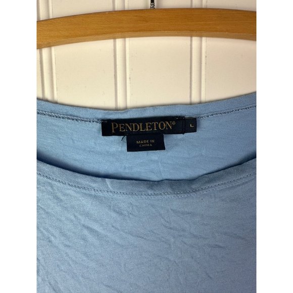 Pendleton Blue Long sleeve top Cotton‎ Blend size large - Picture 3 of 4